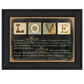 "Love" By Marla Rae, Printed Wall Art, Ready To Hang Framed Poster, Black Frame