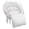 VEVOR Hammock Swinging Chair Macramé Hanging Chair with Cushion Indoor & Outdoor