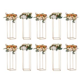 VEVOR 10PCS 31.5inch High Wedding Flower Stand, With Acrylic Laminate,Metal Vase Column Geometric Centerpiece Stands