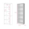 Bookcase 4-Shelves Benzoni, Office, White