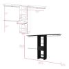 Closet System Ashland, Five Shelves, Black Wengue Finish