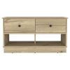 Tulip Storage Bench, Two Drawers, Two Shelves