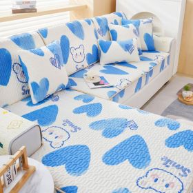 Summer latex ice silk sofa cover, all inclusive, universal cover, cat proof and scratch resistant sofa cover, universal cool mat, seat cushion (Color: Powder blusher Cute Bear, size: 30*50cm cushion cover)