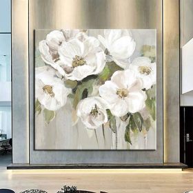 Hand Painted Oil Paintings Hand Painted Wall Art Flower Modern Abstract Living Room Hallway Bedroom Luxurious Decorative Painting (size: 150x150cm, Style: 01)