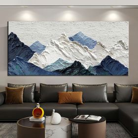 Handmade Oil Painting Thick Texture Abstract Landscape Oil Painting Gorgeous Abstract Landscape 3D Wall Art on Canvas Serene Abstract Landscape 3D Lar (size: 75x150cm, Style: 01)