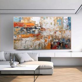 Modern abstract textured oil painting neutral minimalist oil painting hand painted customized painting bedroom living room decor home gift (size: 80x160cm, Style: 01)