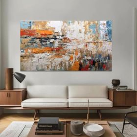 Modern abstract textured oil painting neutral minimalist oil painting hand painted customized painting bedroom living room decor home gift (size: 100x200cm, Style: 01)