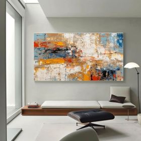 Modern abstract textured oil painting neutral minimalist oil painting hand painted customized painting bedroom living room decor home gift (size: 60x120cm, Style: 01)