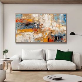 Modern abstract textured oil painting neutral minimalist oil painting hand painted customized painting bedroom living room decor home gift (size: 70x140cm, Style: 01)