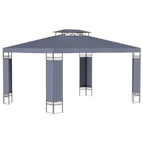 Outsunny 10' x 13' Patio Gazebo, Double Roof Outdoor Gazebo Canopy Shelter with Screen Decorate Corner Frame, for Garden, Lawn, Backyard and Deck (Color: as Pic)