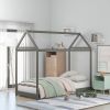 Twin Size Wooden House Bed, White