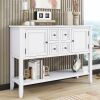 Cambridge Series Ample Storage Vintage Console Table with Four Small Drawers and Bottom Shelf for Living Rooms,Entrances and Kitchens