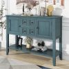 Cambridge Series Ample Storage Vintage Console Table with Four Small Drawers and Bottom Shelf for Living Rooms,Entrances and Kitchens