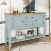 Cambridge Series Ample Storage Vintage Console Table with Four Small Drawers and Bottom Shelf for Living Rooms,Entrances and Kitchens