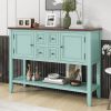 Cambridge Series Ample Storage Vintage Console Table with Four Small Drawers and Bottom Shelf for Living Rooms,Entrances and Kitchens