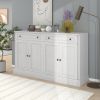 Kitchen Sideboard Storage Buffet Cabinet with 2 Drawers & 4 Doors Adjustable Shelves for Dining Room,Living Room