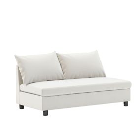 Loveseat Module for Modular Sectional Sofa,Chenille,Minimalist Style,2 Colors (Color: as Pic)