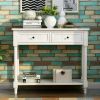 Daisy Series Console Table Traditional Design with Two Drawers and Bottom Shelf