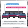 [VIDEO provided][New]109.8*55.9" Modern U-shaped Sectional Sofa with Waist Pillows,6-seat Upholstered Symmetrical Sofa Furniture