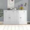 Kitchen Sideboard Storage Buffet Cabinet with 2 Drawers & 4 Doors Adjustable Shelves for Dining Room,Living Room