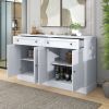 Kitchen Sideboard Storage Buffet Cabinet with 2 Drawers & 4 Doors Adjustable Shelves for Dining Room,Living Room