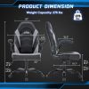 Ergonomic Office Computer Home Gaming Desk Chair Adjustable PU Leather Racing Chair Flip-up Armrest For Christmas Furniture