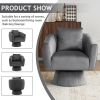 360° Swivel Accent Chair, Modern Velvet Fabric Living Room Armchair with Fluffy Cushions, Comfy Wide Upholstered, Barrel Accent Chairs for Living Room